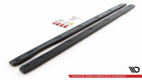 Maxton Design Side skirts extension extension black gloss - VW Caddy Long MK3 Facelift