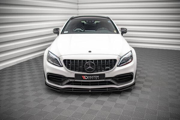 Maxton Design Front extension V.1 black gloss - Mercedes-AMG C63 Coupe C205 Facelift