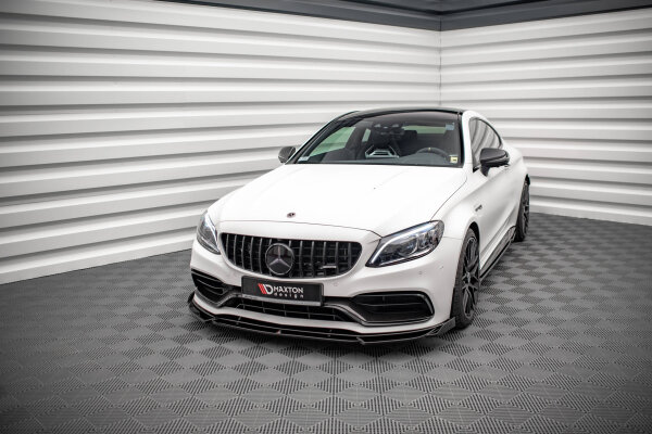 Maxton Design Front extension V.2 black gloss - Mercedes-AMG C63 Coupe C205 Facelift