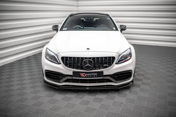 Maxton Design Front extension V.3 black gloss - Mercedes-AMG C63 Coupe C205 Facelift