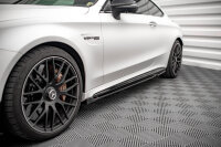 Maxton Design Side skirts extension extension V.2 black gloss - Mercedes-AMG C 63 AMG Coupe C205 Facelift