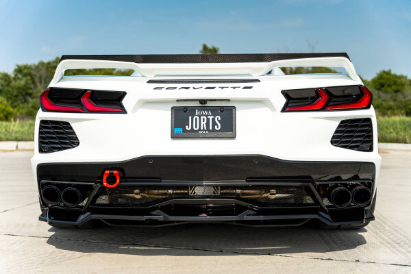 Maxton Design Middle diffuser rear extension black gloss - Chevrolet Corvette C8