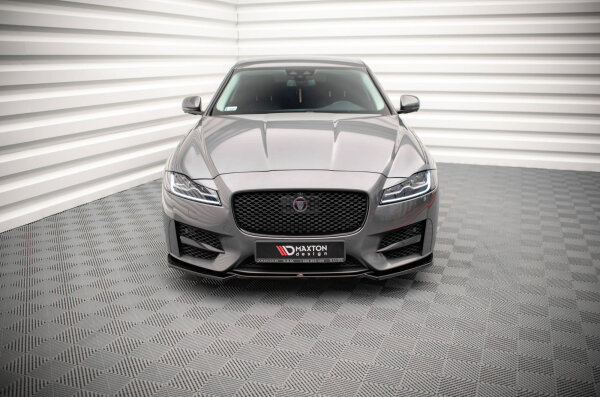 Maxton Design Front extension V.1 black gloss - Jaguar XF R-Sport MK2