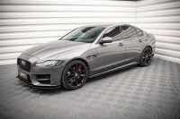 Maxton Design Side skirts extension extension black gloss - Jaguar XF R-Sport MK2