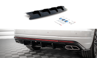 Maxton Design Diffuser rear extension black gloss - VW Touareg R-Line MK3