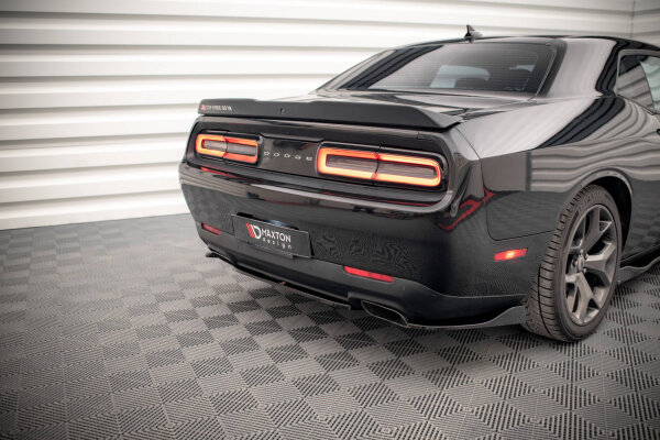 Maxton Design Rear extension Flaps diffuser black gloss - Dodge Challenger RT MK3 Facelift