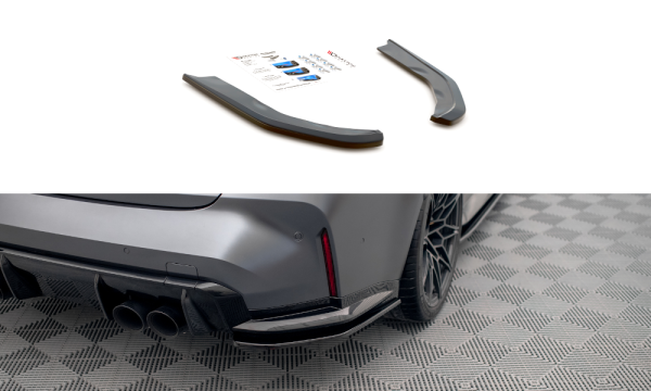 Maxton Design Rear extension Flaps diffuser V.1 black gloss - BMW M3 G80