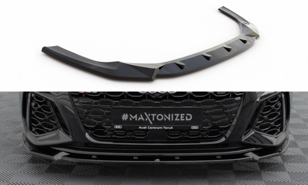 Maxton Design Front extension V.1 black gloss - Audi RS3 8Y