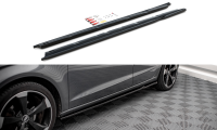 Maxton Design Side skirts extension extension black gloss - Audi A3 Sportback 8V