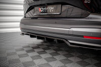 Maxton Design Middle diffuser rear extension DTM Look black gloss - Skoda Enyaq iV