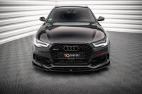 Maxton Design Front extension black gloss - Audi A6 RS6 Look C7