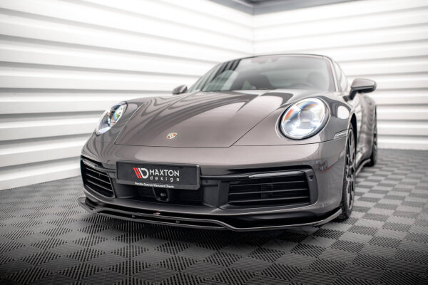 Maxton Design Front extension black gloss - Porsche 911 Carrera 4S 992