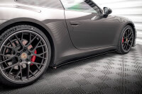 Maxton Design Side skirts extension extension black gloss - Porsche 911 Carrera 4S 992