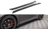 Maxton Design Side skirts extension extension black gloss - Porsche 911 Carrera 4S 992