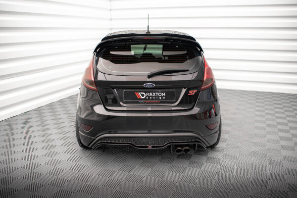 Maxton Design Diffuser rear extension black gloss - Ford Fiesta ST (5-door Version) MK7 Facelift