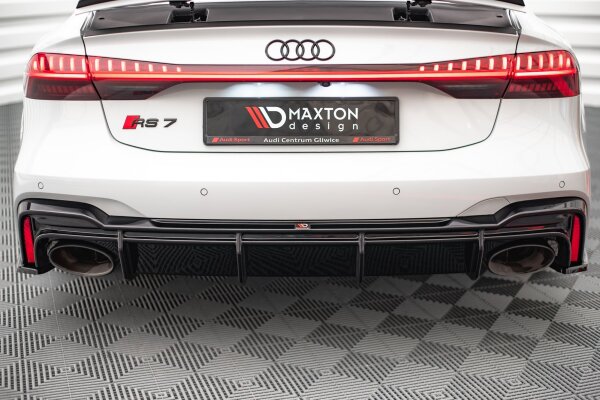 Maxton Design Diffuser rear extension black gloss - Audi RS6 C8 / RS7 C8