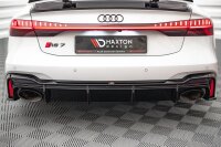 Maxton Design Diffuser rear extension black gloss - Audi...