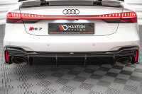 Maxton Design Diffuser rear extension black gloss - Audi...
