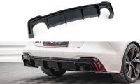 Maxton Design Diffuser rear extension black gloss - Audi...