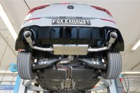 FOX final silencer - 1x100 Typ 25 right/left incl. Rieger-inser black painted - VW Golf VIII GTE