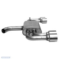 Bastuck Rear silencer with double tailpipe LH+RH 2x Ø 100 mm (with RACE Look - 17+ VW Golf 7 GTI Facelift