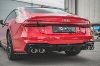 Maxton Design Diffusor Heckansatz + Endschalldampfer Sportauspuff Attrappe - Audi A7 C8 S-Line