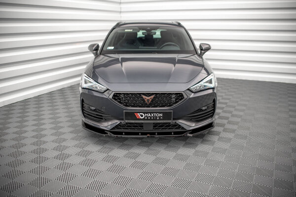 Maxton Design Frontansatz V.3 schwarz Hochglanz - Cupra Leon