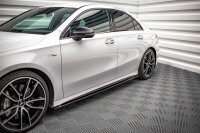 Maxton Design Side Skirts Diffusers for V.2 gloss black - Mercedes A35 AMG / AMG-Line W177