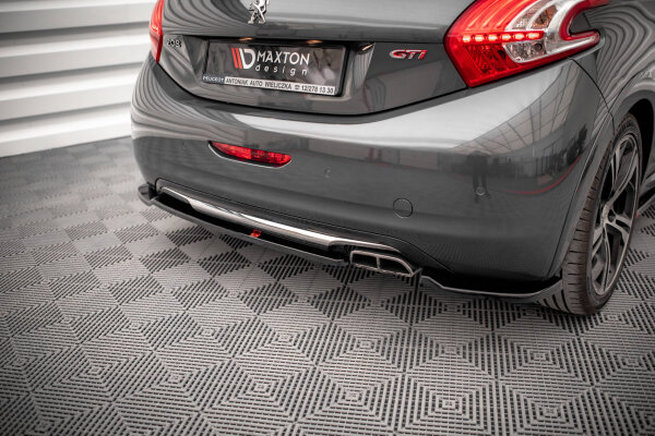 Maxton Design Heckansatz Flaps Diffusor schwarz Hochglanz - Peugeot 208 GTi MK1