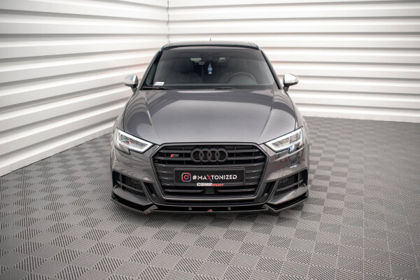 Maxton Design Frontansatz V.1 schwarz Hochglanz - Audi S3 Sportback 8V Facelift