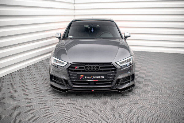 Maxton Design Frontansatz V.2 schwarz Hochglanz - Audi S3 Sportback 8V Facelift