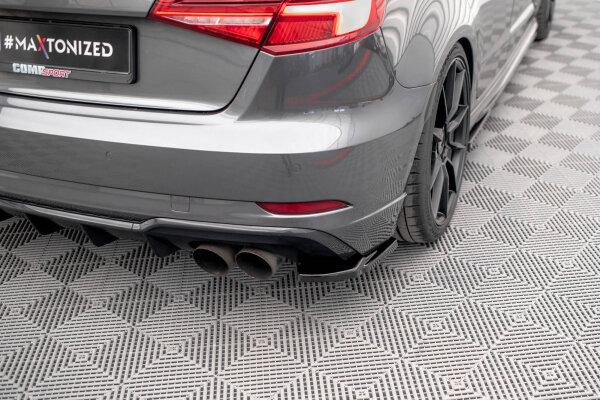 Maxton Design  Flaps Diffusor black gloss - Audi S3 Sportback 8V Facelift