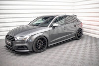 Maxton Design Side Skirts Diffusers gloss black - Audi S3...