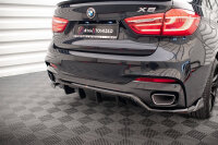 Maxton Design Central Rear Splitter DTM Look gloss black - BMW X6 M-Package F16