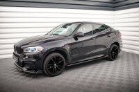 Maxton Design Seitenschweller Ansatz für V.2 schwarz Hochglanz - BMW X6 M-Paket F16