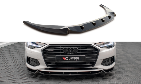 Maxton Design Front Splitter V.2 gloss black - Audi A6 C8