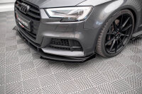 Maxton Design Front Flaps schwarz Hochglanz - Audi S3 Sportback 8V Facelift