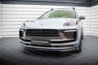 Maxton Design Front Splitter gloss black - 21+ Porsche Macan MK1 Facelift