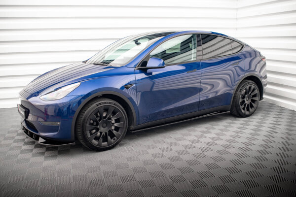 Maxton Design Seitenschweller Ansatz für V.1 schwarz Hochglanz - Tesla Model Y