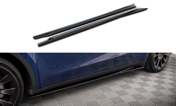 Maxton Design Side Skirts Diffusers for V.1 gloss black - Tesla Model Y