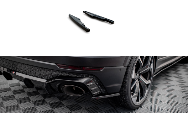 Maxton Design Heckansatz Flaps Diffusor V.2 schwarz Hochglanz - Audi RSQ8 MK1