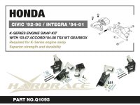 Hardrace Engine Mount Kit K-Series Swap - 96-00 Honda Civic