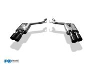 FOX final silencer right/left with exhaust flaps - 2x100 Typ 25 black coated - 17+ Ford Mustang Facelift 8-Cylinder