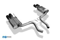 FOX final silencer right/left with exhaust flaps - 2x100 Typ 25 black coated - 17+ Ford Mustang Facelift 8-Cylinder