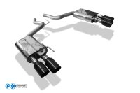 FOX Final Silencer with exhaust flaps 2x100 Typ 25 black coated - 17+ Ford Mustang Facelift 8-Cylinder
