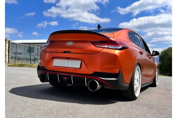 FOX Tailpipes fits to original Final Silencer 1x 160 Typ 10 - 16+ Hyundai i30N PDE/PD Fastback Facelift