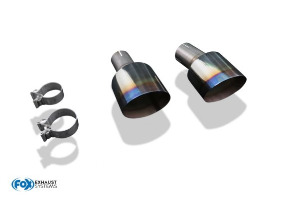 FOX Tailpipes fits to original final silencer - 1x 130 Typ 14 right/left - 16+ Hyundai i30N PDE/PD Fastback Facelift