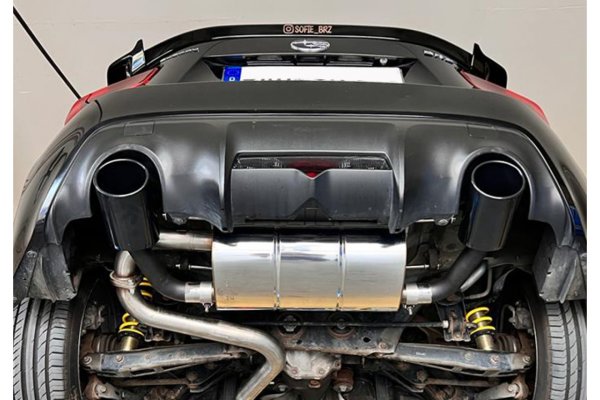 FOX final silencer exit - 129x106 Typ 32 right/left black - 12+ Subaru BRZ / Toyota GT86