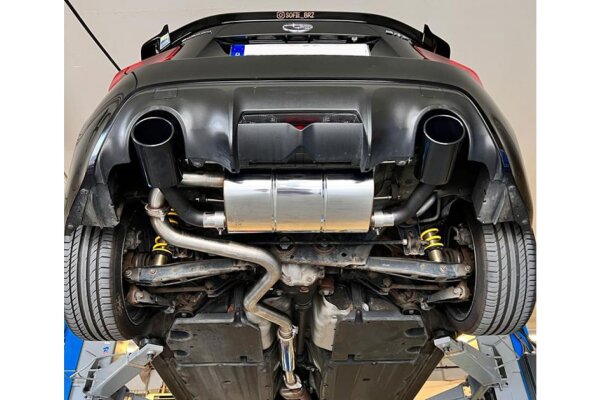 FOX Endschalldämpfer quer inkl. Vorschalldämpfer 129x106 Typ 32 schwarz emalliert - 12+ Subaru BRZ / Toyota GT86