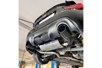 FOX final silencer exit incl. front silencer - 129x106 Typ 32 right/left black - 12+ Subaru BRZ / Toyota GT86